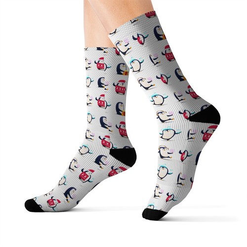 Christmas Penguin Socks - Picture 2 of 13
