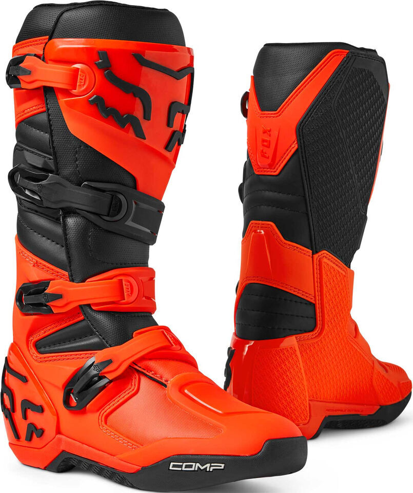 Fox Racing Comp Motocross Boots FREE SHIP! Flo Orange! | eBay