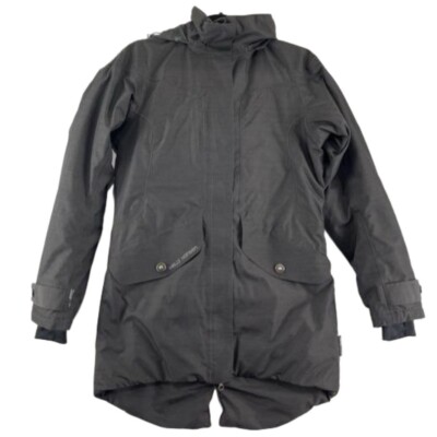Helly Hansen Black Jacket w/ Faux Fur Zip-Off Hood Women's Size S