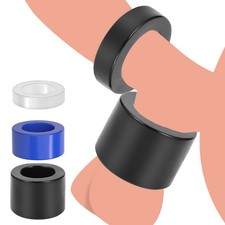 Male Scrotum Testicle Squeeze Ring Penis Soft Stretcher Enhancer Delay Ball Set