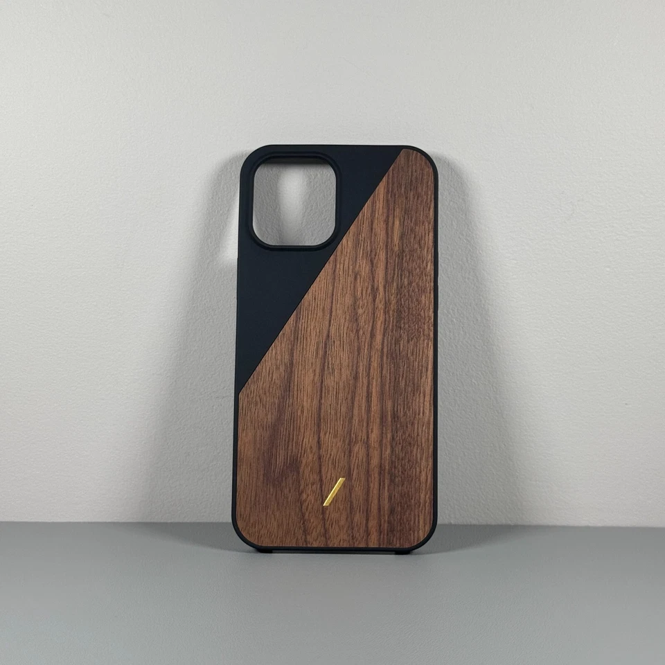 Funda de madera Native Union Clic para iPhone 12 PRO MAX: grano de madera de nogal / negra Foto 2 de 4