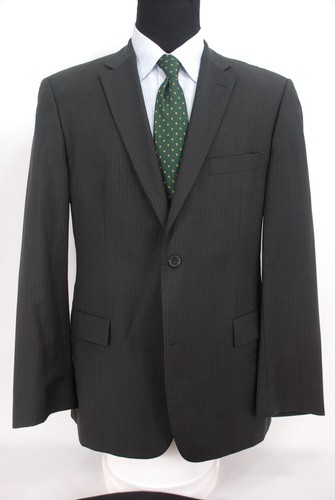 Tuta uomo Hugo Boss Paolini/Movio 2Btn lana gessato nero recente 42R - Foto 2 di 12