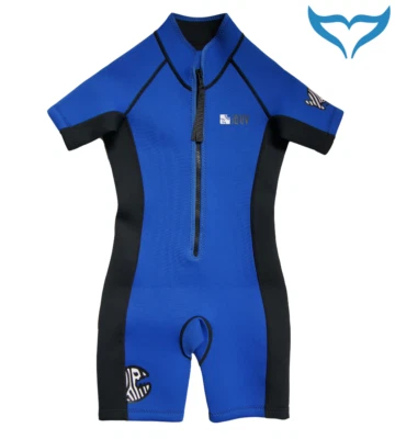 iQ Kids Neopren Shorty Safari Kinder Neopren Shortie dark blue blau 3mm Fish Neu