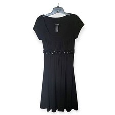 Bisou Bisou by Michelle Bohbot Little Black Dress with Beaded Waist - Size 10