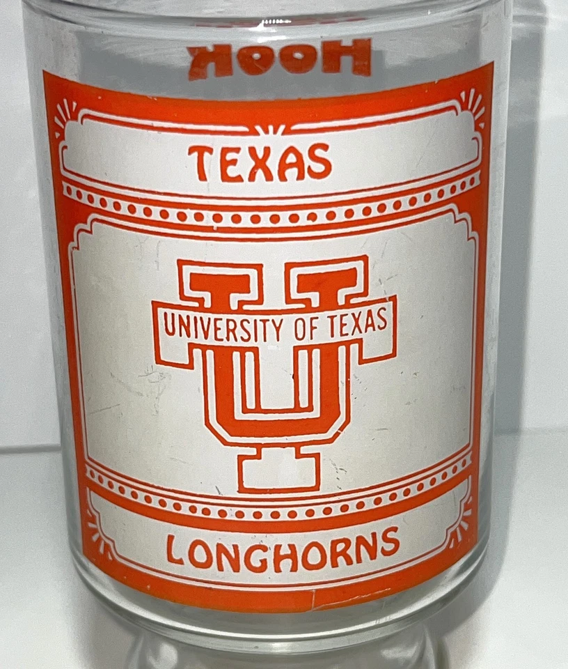 UT University of Texas Longhorns Hook Em Horns Team 7" Beer Tea Drinking Glass - Image 2 of 4