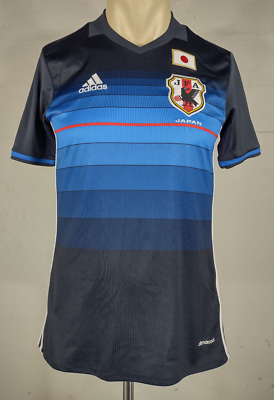 adidas 日本代表 JFA シャツ 青 Adidas blue embroidered Japan JFA short sleeve jersey shirt Small