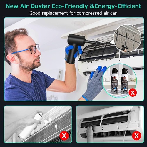 Elektrische Staubgebläse | Druckluftspray für PC Reinigung | Air Duster 51000RPM - Afbeelding 7 van 20