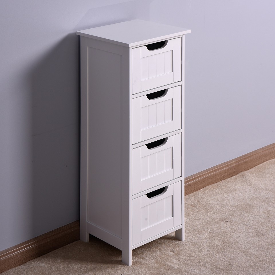 EPOWP White Bathroom Storage Freestanding White eBay