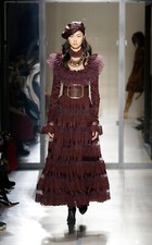 Zimmermann Resistance Paneled Ruffled Silk-Blend Dress. Size 1.