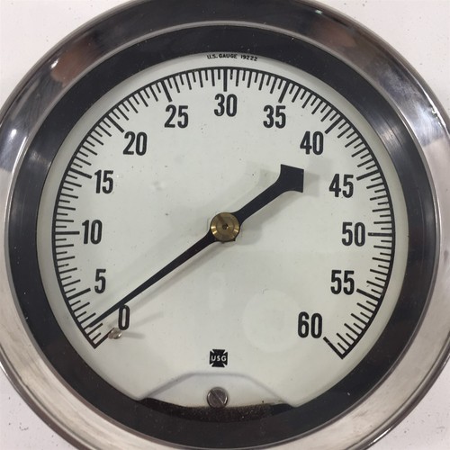 Ametek USG 19222 Pressure Gauge 0-60PSI 1/4" NPT Bottom Mount 4.5" Stainless - Picture 2 of 9