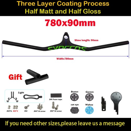-Manubrio integrato rialzo carbonio bici mtb 9 gradi con stelo 70/80/90/100mm - Foto 46 di 48