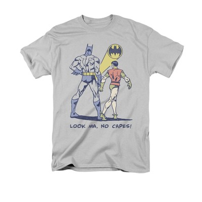 BATMAN AND ROBIN NO CAPES Licensed Adult Men's Graphic Tee Shirt SM-3XL