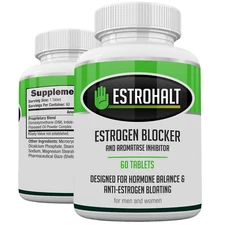 Estrohalt Best Estrogen Blocker and Aromatase Inhibitor For Men & Women 60 pills