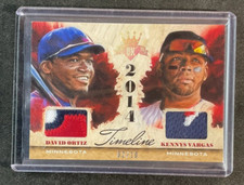 2015 Diamond Kings David Ortiz Kennys Vargas 2014 Timeline Dual Relic /10
