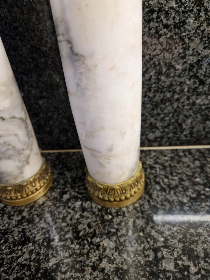 pair of antiques columns in marble and bronze nap III - Image 3 of 4