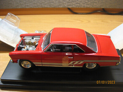 ミニカー Ertl 1/18 1966 Chevrolet Nova Pro Stock 1/18 1966 CHEVY NOVA PRO STOCK IN RED BY ERTL/AMERICAN