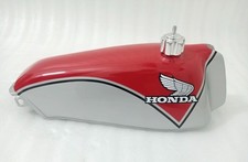 Honda Tl250 Tl 250 Trials 1975-76 Red Silver Steel Fuel Petrol Gas Tank +Cap /Fi