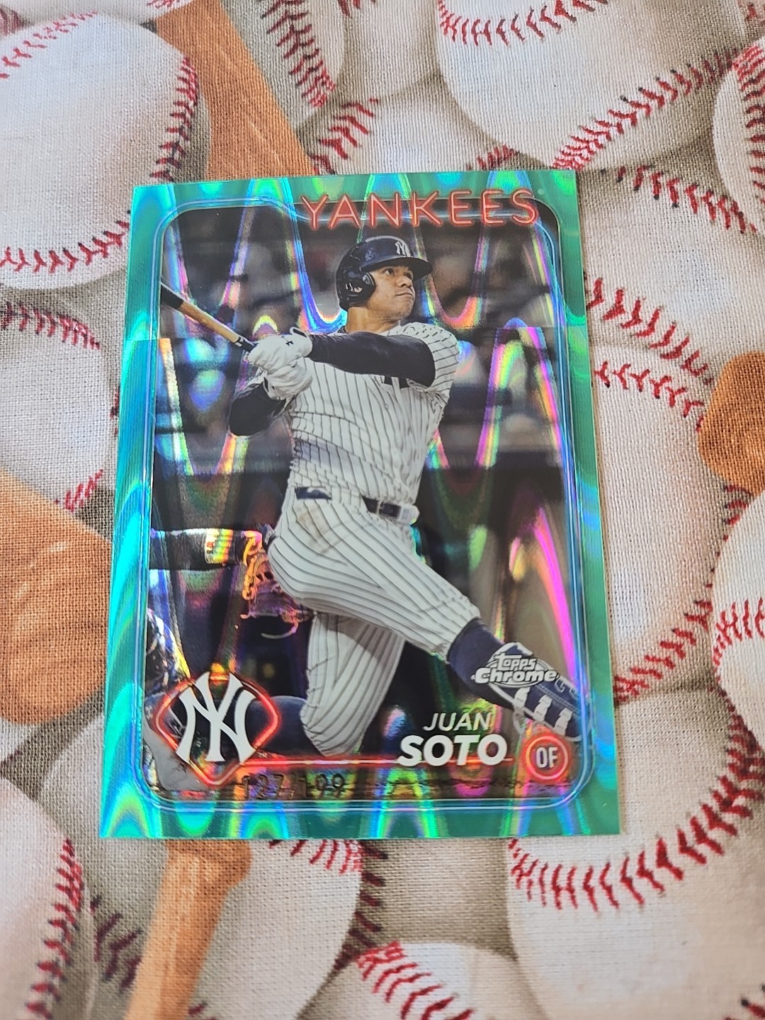 2024 Topps Chrome - Juan Soto #150 Aqua Lava Refractor /199