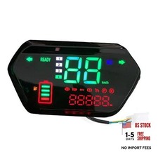 Motorcycle LCD Speedometer, 48V/60V Universal Speedometer Odometer Tachometer