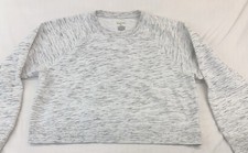 TEK GEAR Ultra Soft Fleece Ladies Size XL Gray White Sweatshirt Thumb Holes