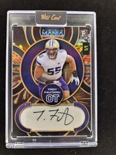 2024 Wild Card Auto Mania Troy Fautanu 1/1 auto Rookie