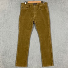 Polo Ralph Lauren Varick Corduroy Pants Men's 34x32 Brown Slim Straight Stretch