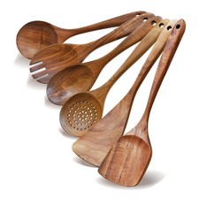 Wooden Spoon Set-6 Piece Cutlery-Daily Cutlery Media, undefined