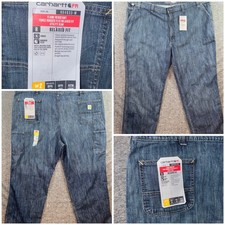 Carhartt FR Flame Resistant Force Rugged Flex Relaxed Fit Jeans Mens 52x30 NEW