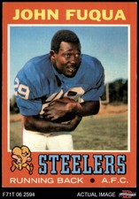 1971 Topps #76 John Fuqua Steelers RC Morgan St 6 - EX/MT