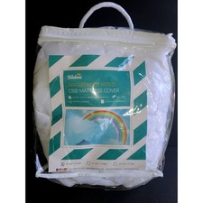 Biloban Waterproof Fitted Crib Mattress Cover Quilted Protector White 28x52x9