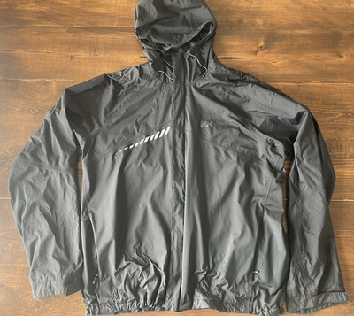 Helly Hansen Windbreaker Shell Jacket Men's XXL Black Helly Tech