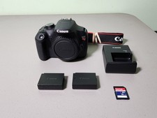 Canon EOS Rebel T5 DSLR 18 MP Camera - Body Only w/ 2 Batteries  Charger