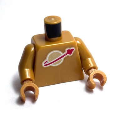 Lego - Minifigure Torso - Gold, Space Logo, Astronaut