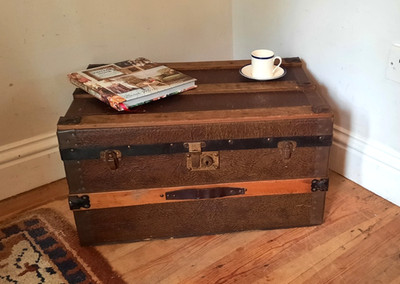 Vintage Holztruhe Truhe Box Metall Kiefer Rechteck Couchtisch Holz 