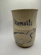 Vintage 1995 Westwind Pottery Kitchen Utensils Holder Container Jar w/ Duck