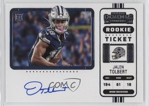 2022 Panini Contenders Ticket RPS Variation Jalen Tolbert #122 Rookie Auto RC