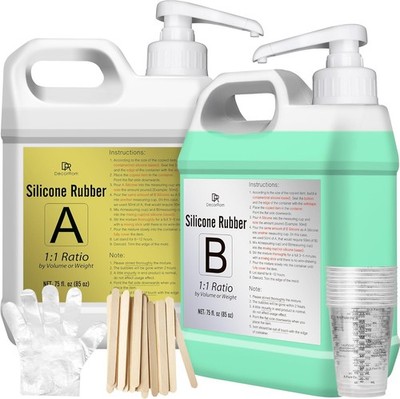 DecorRom Silikonform Herstellung Kit 70oz Elastisch Flüssig Silikon Gummi zum Selbermachen