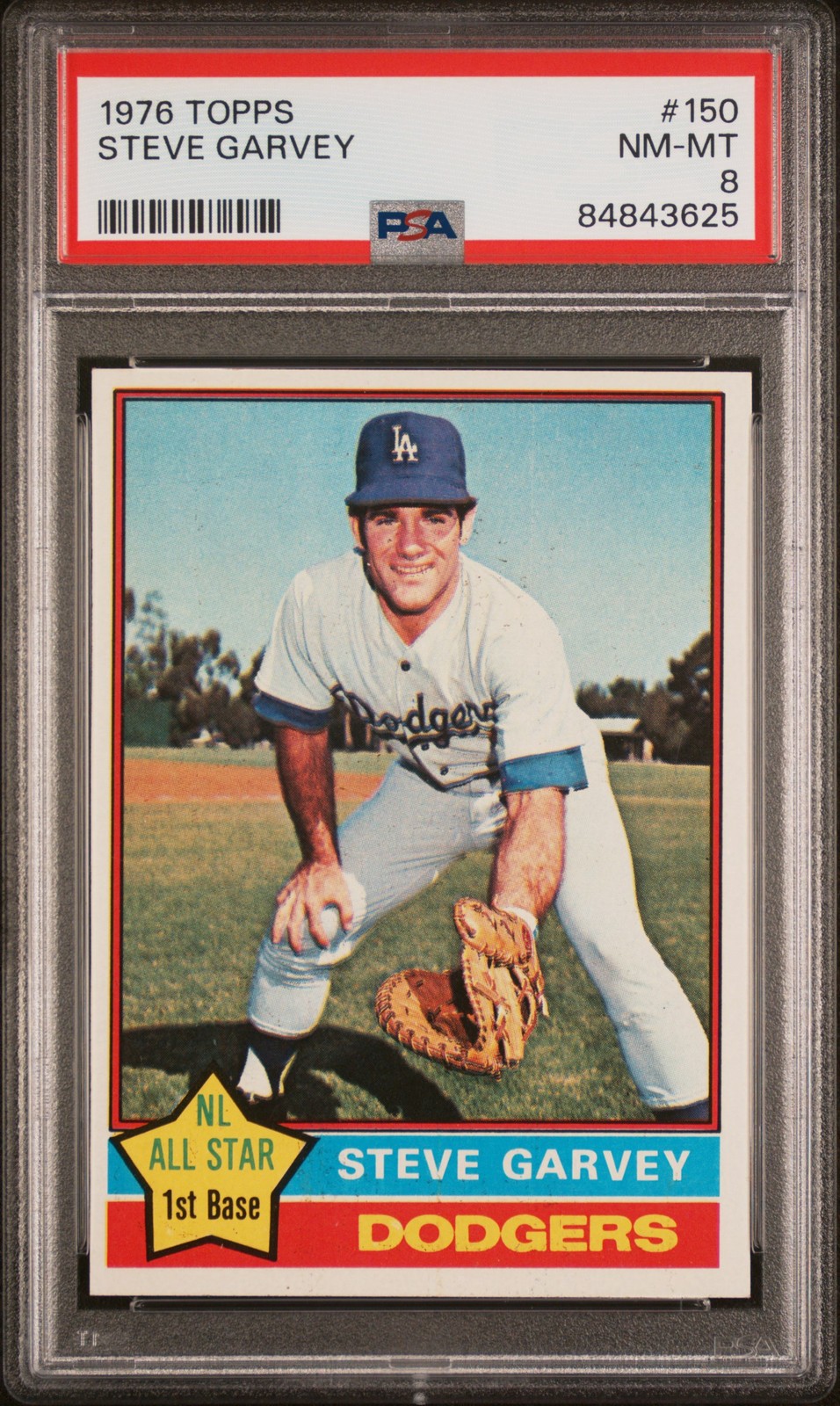 1976 TOPPS #150 STEVE GARVEY PSA 8