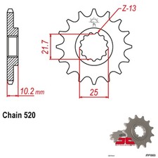 JT Sprockets JT SPROCKET JT STEEL FRONT SPROCKET 12 TOOTH JTF1503.12