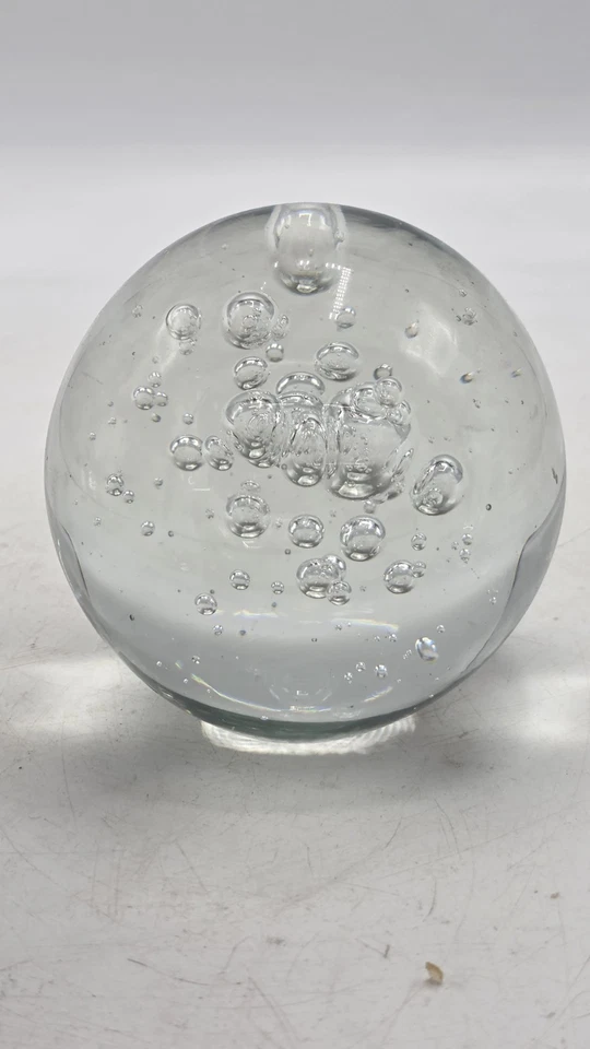 Pisapapeles antiguo sin control burbuja hecho a mano inusual 4" Foto 2 de 4