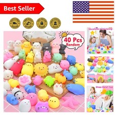 40pcs Adorable Mochi Squishy Toys - Perfect for Goodie Bags  Classroom Prizes
