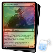 FOIL MERIA'S OUTRIDER X4 Dominaria United DMU Magic MTG MINT CARD