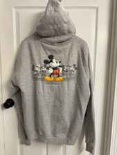 VTG Walt Disney World Mickey Mouse Hoodie Full Zip Graphic Sweatshirt Size XL