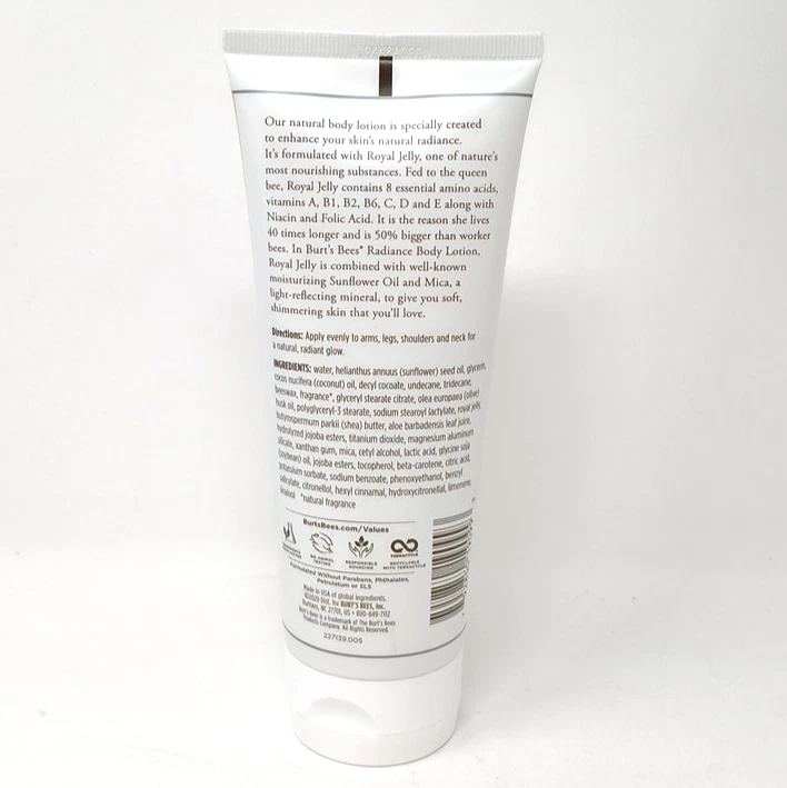 Loción Corporal Burt's Bees Radiance con Jalea Real Piel Normal 6oz, Sellada Foto 2 de 3