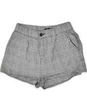 VOLCOM Womens Chino Shorts Large W32  Grey Check Cotton TY01