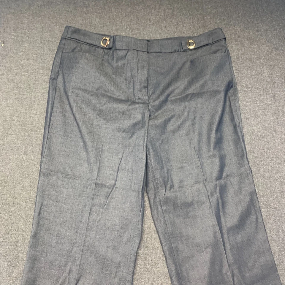 Tommy Hilfiger Mujer Pantalones Talla 14 Gris Pantalones Vestido Trabajo Carrera Pantalones Foto 2 de 4