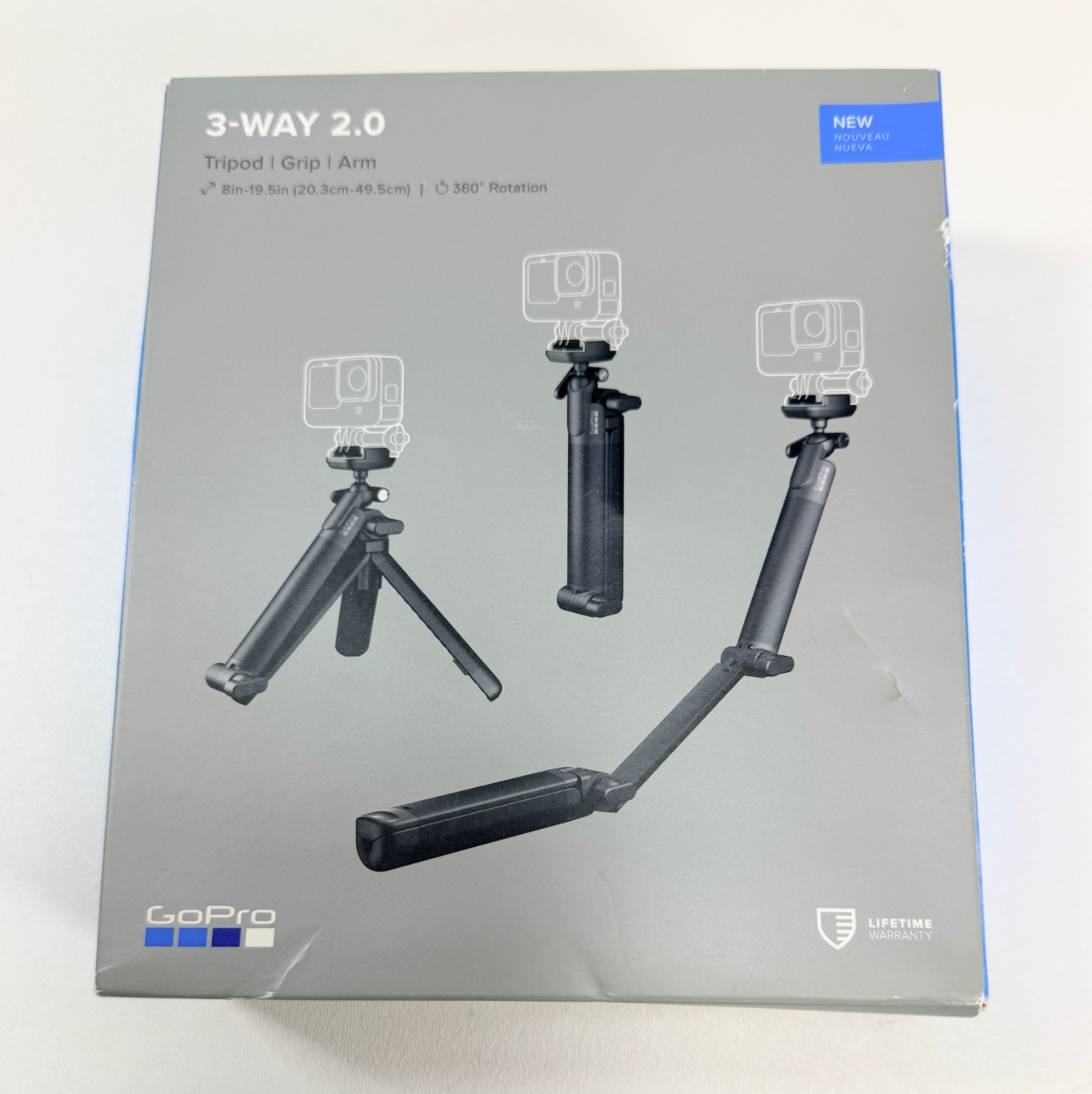 GoPro AFAEM-002 3-Way 2.0 Hand Grip - Black