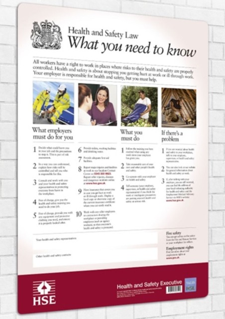 Health and safety law what you need to know by HSE (Wallchart)