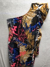 The Curve Sheer Dress Size 2X One Shoulder Long Sleeve