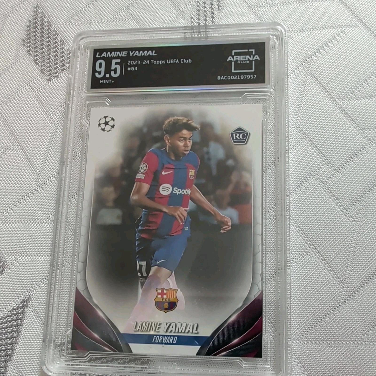 LAMINE YAMAL ROOKIE #64 ⚽🔥 2024 TOPPS UEFA CLUB COMPETITIONS CHAMPIONS  view 2